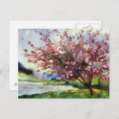 水彩絵画の風景 ポストカード (正面/裏面)