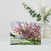 水彩絵画の風景 ポストカード (スタンド正面)