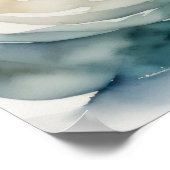 水彩絵画の魚スプラッシュ ポスター (角)