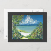 水彩絵画はがき沖縄陸岸 ポストカード (正面/裏面)
