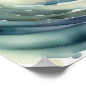 水彩絵画コイ魚III ポスター (角)