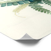 水彩絵画シダ ポスター (角)