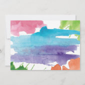 水彩絵画パーティー誕生日招待状 招待状 (裏面)