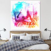 水彩絵画ピラティス キャンバスプリント (インサイチュ (寝室))