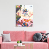 水彩絵画ファンタジー戦デモンズユニコーン キャンバスプリント (インサイチュ (リビング))