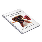 水彩絵画ボクサー+感動的ことわざ ノートブック (右側)