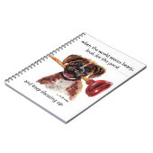 水彩絵画ボクサー+感動的ことわざ ノートブック (左側)