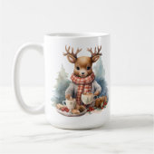 水彩絵画ヴィンテージマグカップ コーヒーマグカップ (左)