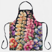 水彩絵画竜の花フローラ エプロン (正面)