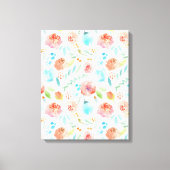 水彩絵画花 キャンバスプリント (正面)