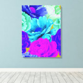 水彩絵画花 キャンバスプリント (インサイチュ (ウッドフロア))