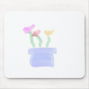水彩絵画花 マウスパッド
