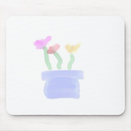 水彩絵画花 マウスパッド (正面)