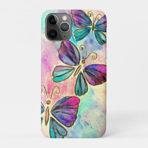 水彩絵画蝶 iPhone 11 PROケース