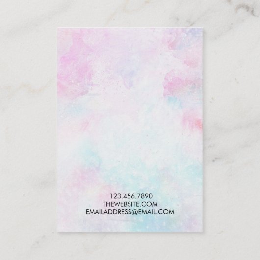 水彩絵画表示カード 名刺 (裏面)