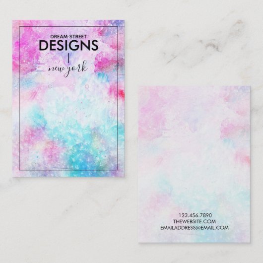 水彩絵画表示カード 名刺 (正面/裏面)