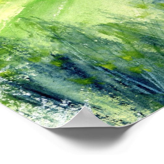 水彩絵画風景 ポスター (角)