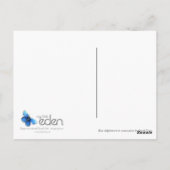 水彩絵葉書の青いデルフィニウム ポストカード (裏面)