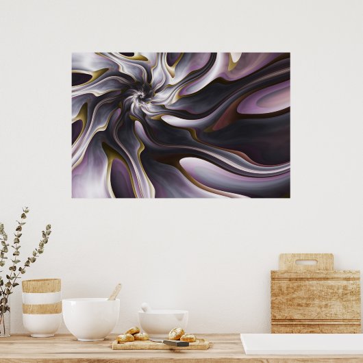 水彩絹 ポスター (キッチン)