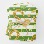 水彩継ぎ目なし柄かわいいSt patricks day ラッピングペーパーシート (インサイチュ)