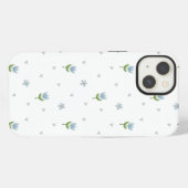 水彩継ぎ目なし模様花 iPhoneケース (裏面横)