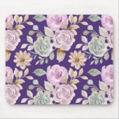 水彩継ぎ目なし花 マウスパッド (正面)