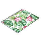 水彩継ぎ目のない熱帯模様 ノートブック (左側)