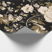 水彩継ぎ目のない繊細な花柄  ラッピングペーパー (角)
