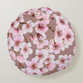 水彩継ぎ目無しさくらんぼ ラウンドクッション (裏面)