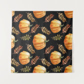 水彩継ぎ目無し図柄（カボチャ） タペストリー (正面(横))