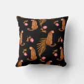 水彩継ぎ目無し図柄（頬付き） クッション (裏面)