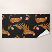 水彩継ぎ目無し図柄（頬付き） バスタオル (バスタオル)