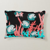 水彩継ぎ目無し模様 アクセントクッション (裏面)