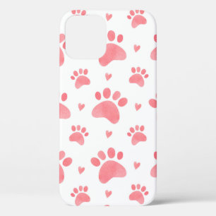 水彩継ぎ目無し猫足型 iPhone 12ケース
