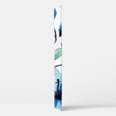 水彩継ぎ目無し青ユリ Case-Mate iPhoneケース (裏面 / 右)