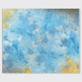 水彩網点模様ラッピング紙 ラッピングペーパー (フラット)