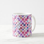 水彩網花模様モノグラム コーヒーマグカップ (正面右)