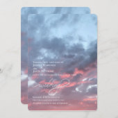 水彩綿キャンディースカイ色彩の鮮やか結婚ズ 招待状 (正面/裏面)