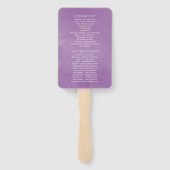 水彩綿ラベンダーカントリーウェディング ハンドファン (裏面)