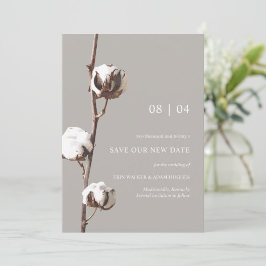 水彩綿花フローラ結婚の延期 セーブザデート (スタンド正面)