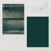 水彩緑がかった青い金ゴールドロゴイヤリングディスプレイ 名刺 (正面/裏面)