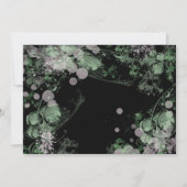 水彩緑とピンクの植物学 セーブザデート (裏面)