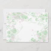 水彩緑とピンクの植物学 セーブザデート (裏面)