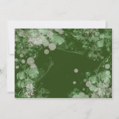 水彩緑とピンクの植物学 セーブザデート (裏面)