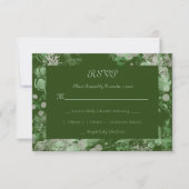 水彩緑とピンクの植物学 出欠カード (正面)