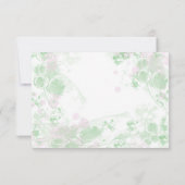 水彩緑とピンクの植物学 出欠カード (裏面)