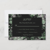 水彩緑とピンクの植物学 出欠カード (正面)