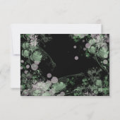 水彩緑とピンクの植物学 出欠カード (裏面)