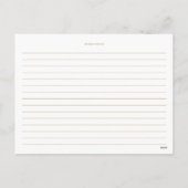 水彩緑と白い花のレシピカード シーズンポストカード (裏面)