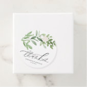 水彩緑と白結婚花 フェイバータグ (インサイチュ)